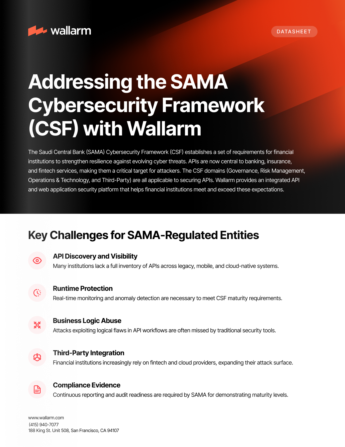 Wallarm Support for the SAMA Cybersecurity Framework