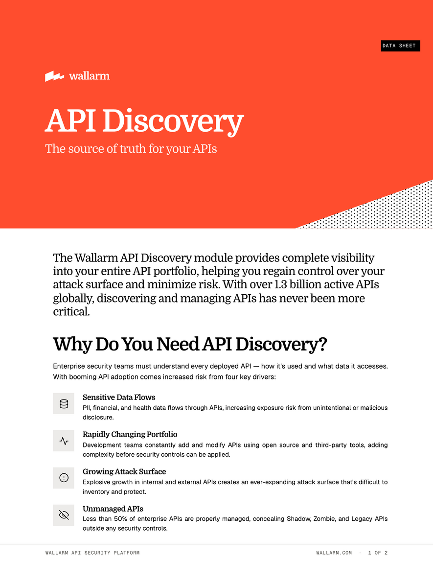 Wallarm API Discovery