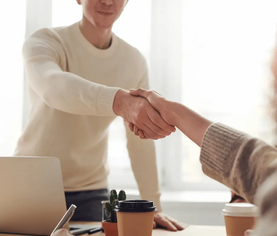 People are shaking hands