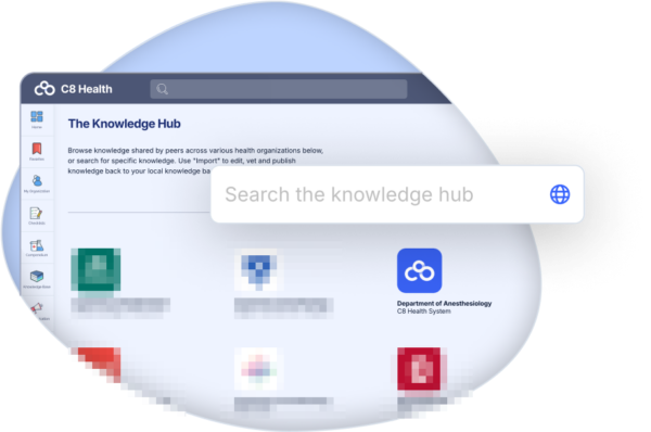 C8 Health knowledge hub interface