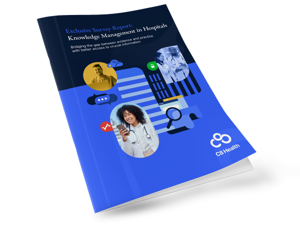 C8 Health knowledge management platform mockup