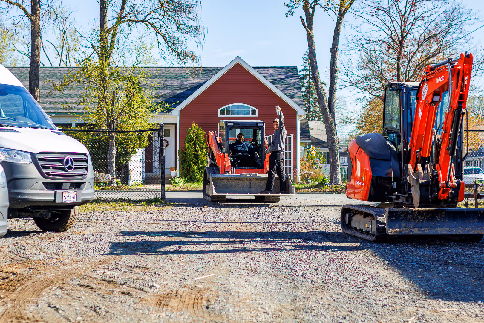 Excavation and underground sewer repair by Rotor-Matic