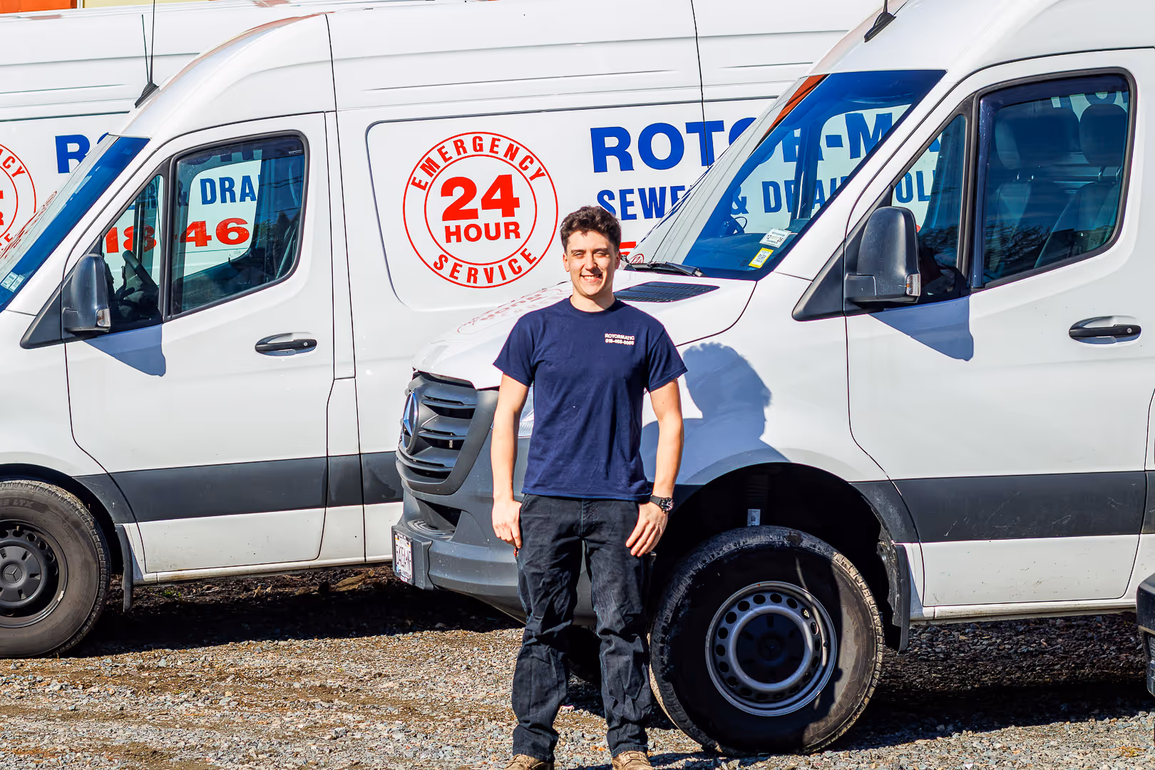 Rotor-Matic drain cleaning service truck in Albany NY