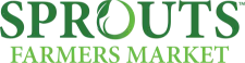Sprouts Farmers Market logo with green text and leaf design in the letter O.