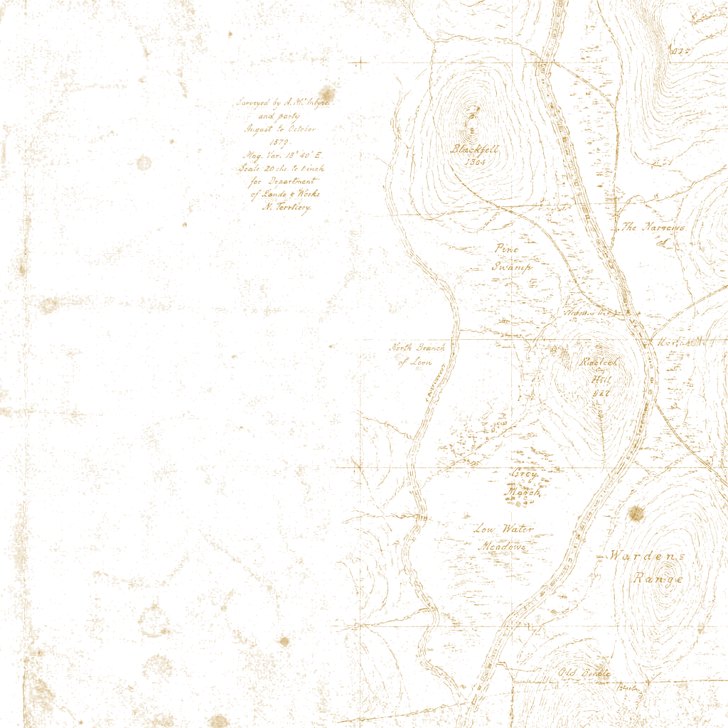 Faded topographic map of a forgotten northern region