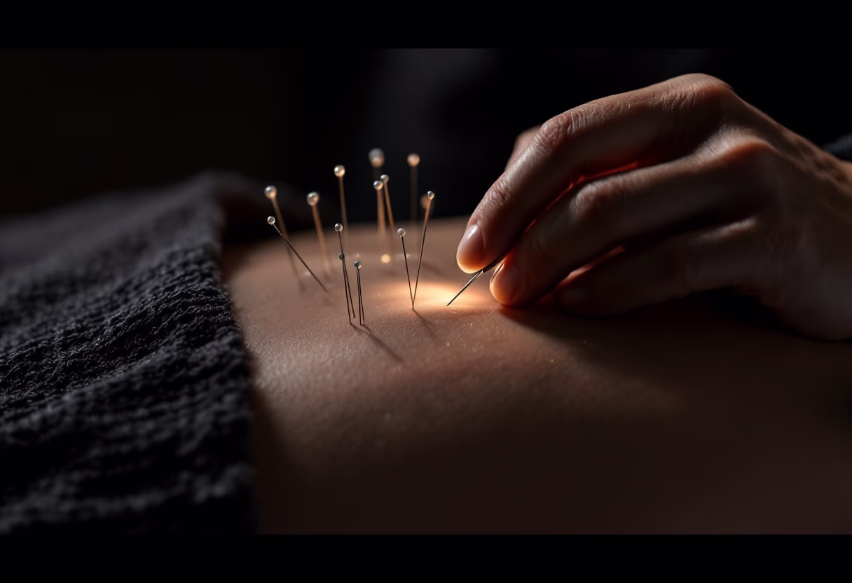 image of acupuncture session