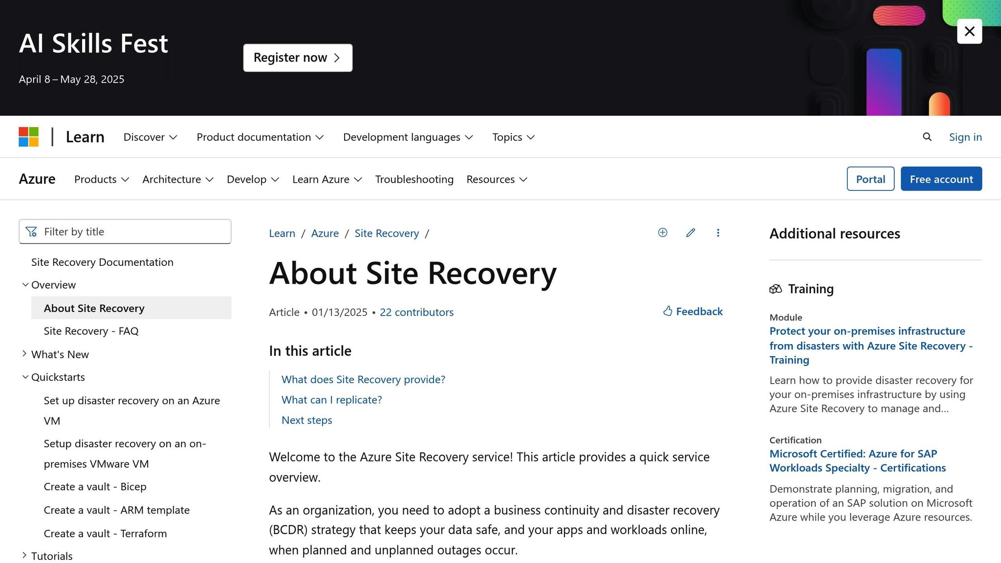 Azure Site Recovery