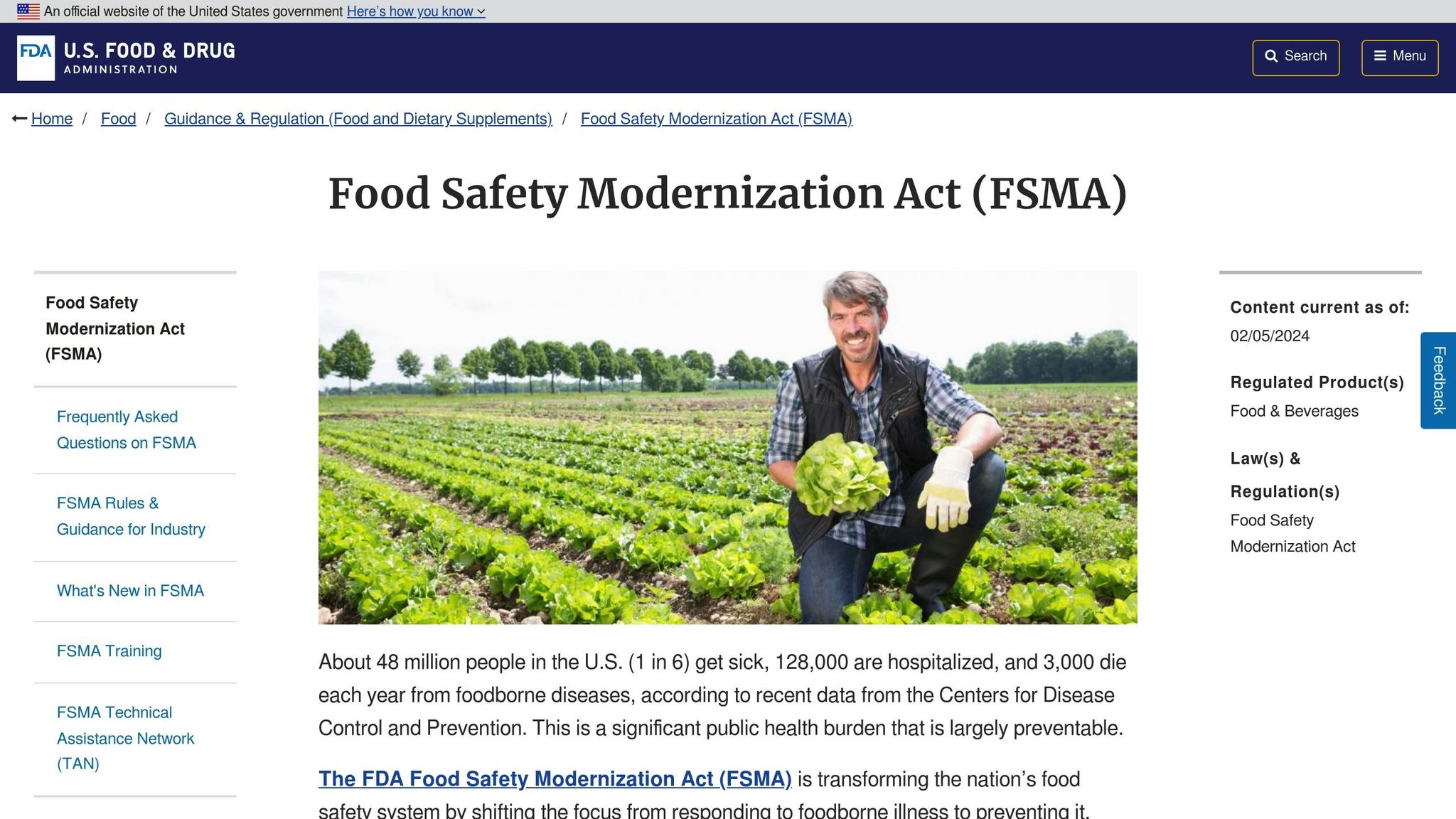 FDA Food Safety Modernization Act