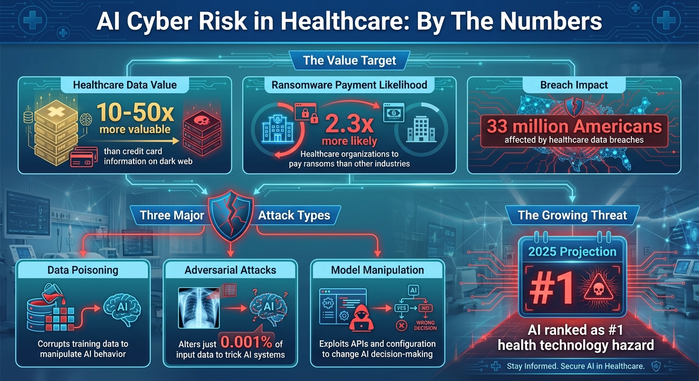 AI Cyber Risks in Healthcare: Key Statistics and Attack Vectors