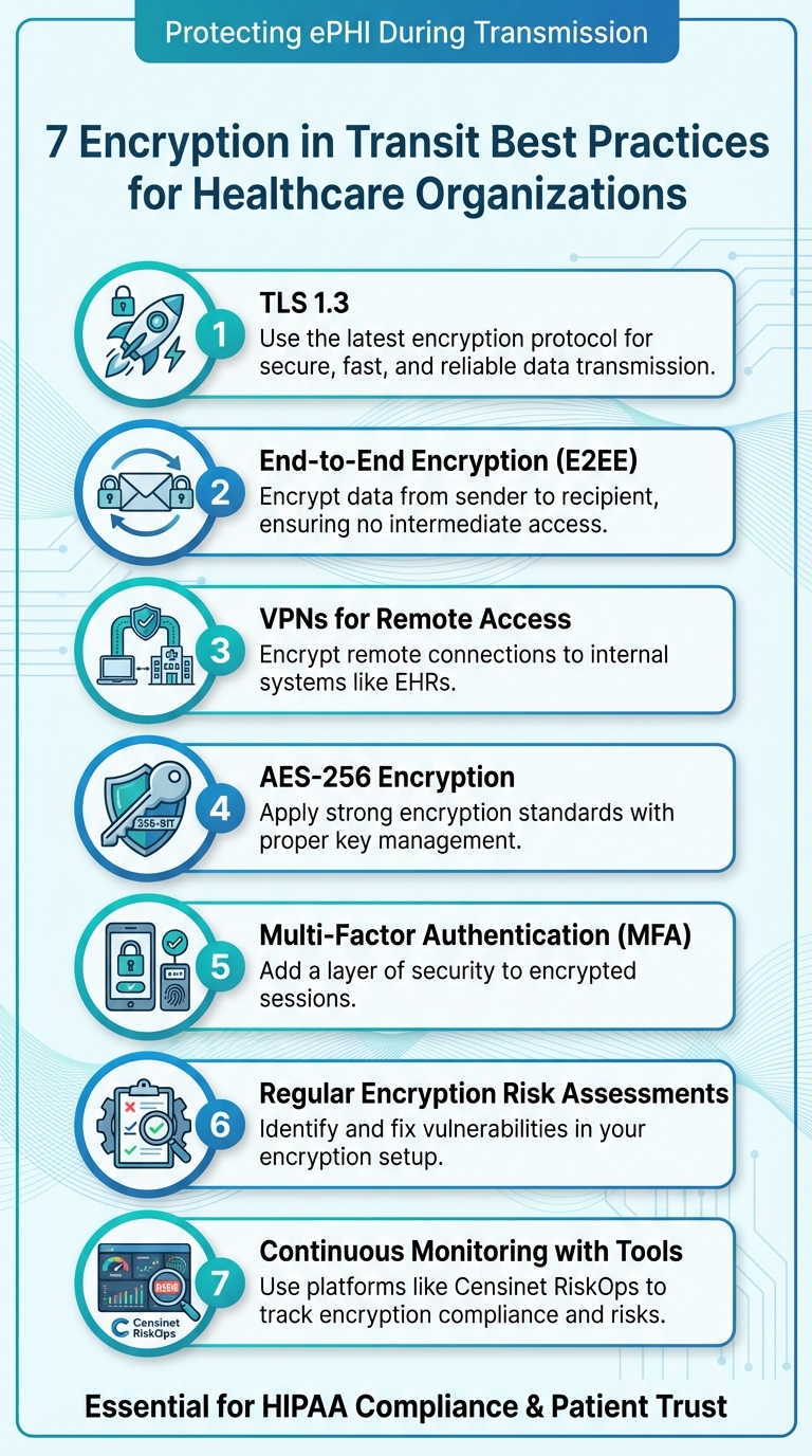7 Essential Encryption in Transit Best Practices for Healthcare Organizations