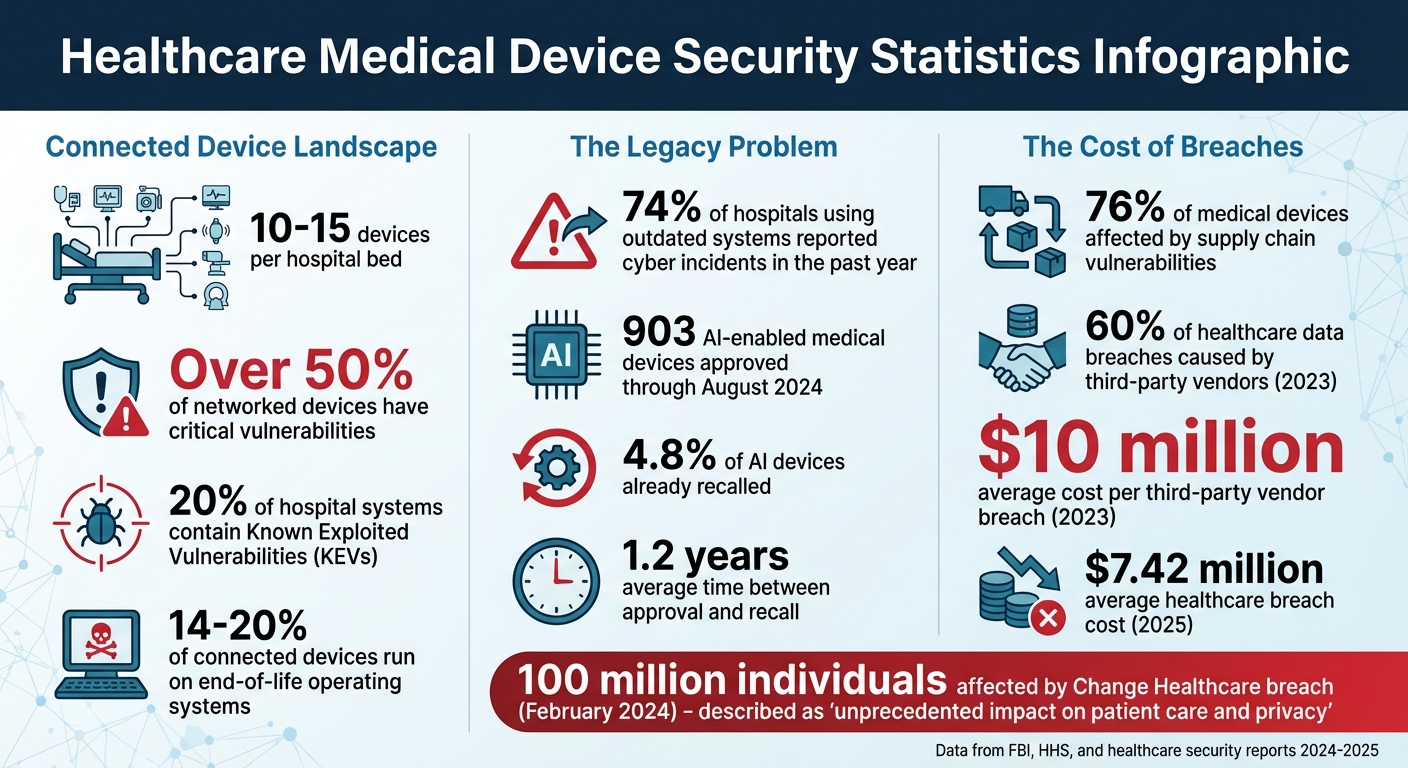 Healthcare Cybersecurity Statistics: Device Vulnerabilities and Breach Costs