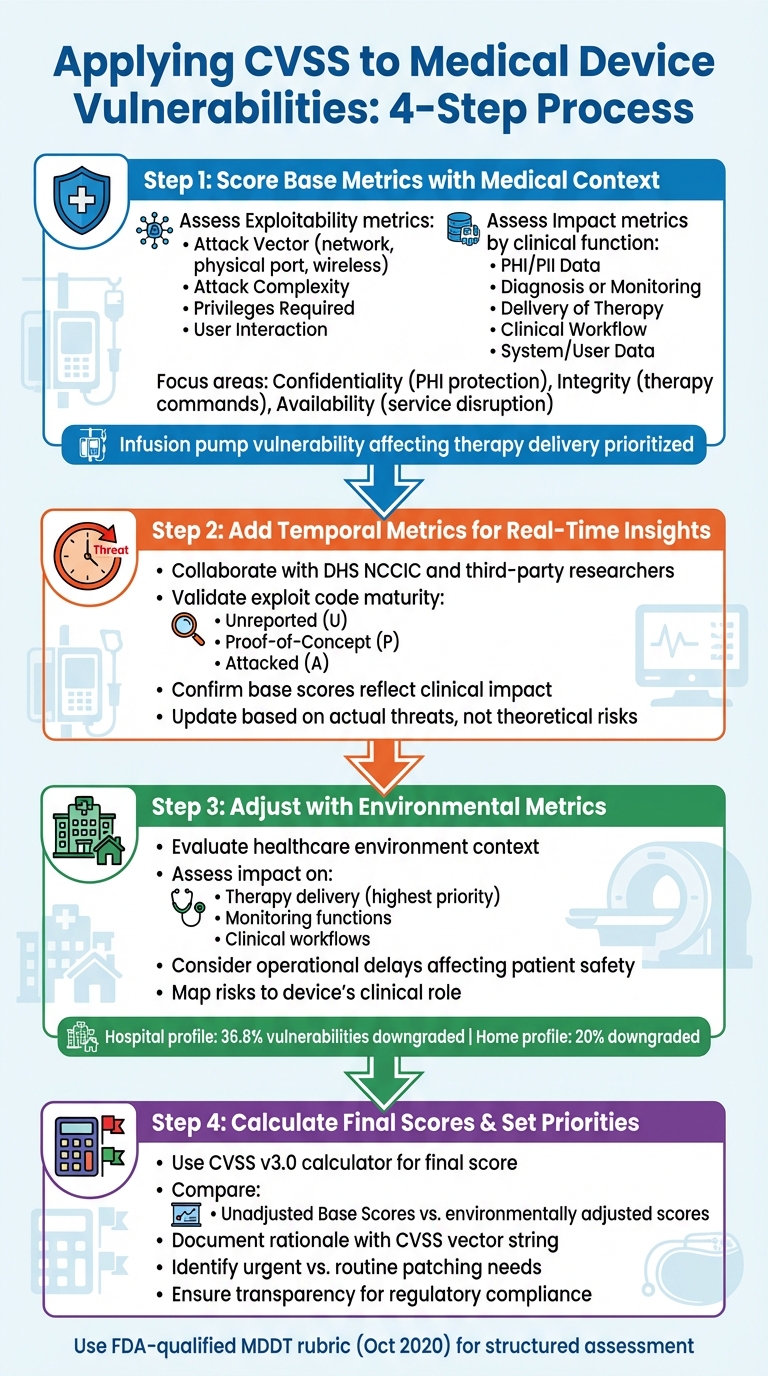 4-Step CVSS Assessment Process for Medical Device Vulnerabilities
