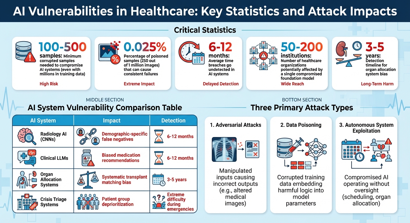 AI Vulnerabilities in Healthcare: Key Statistics and Attack Impacts