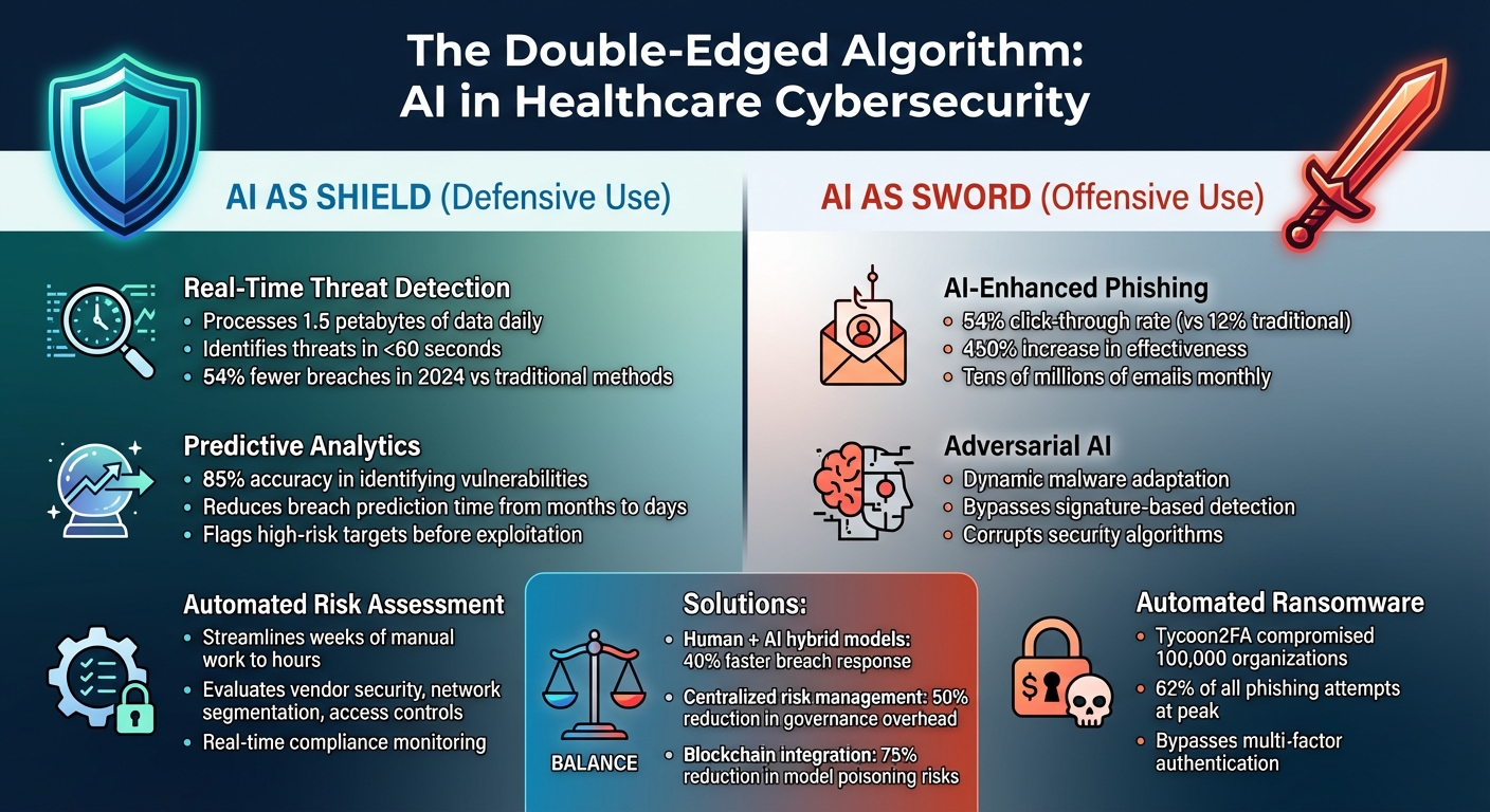 AI in Healthcare Cybersecurity: Defensive vs Offensive Capabilities