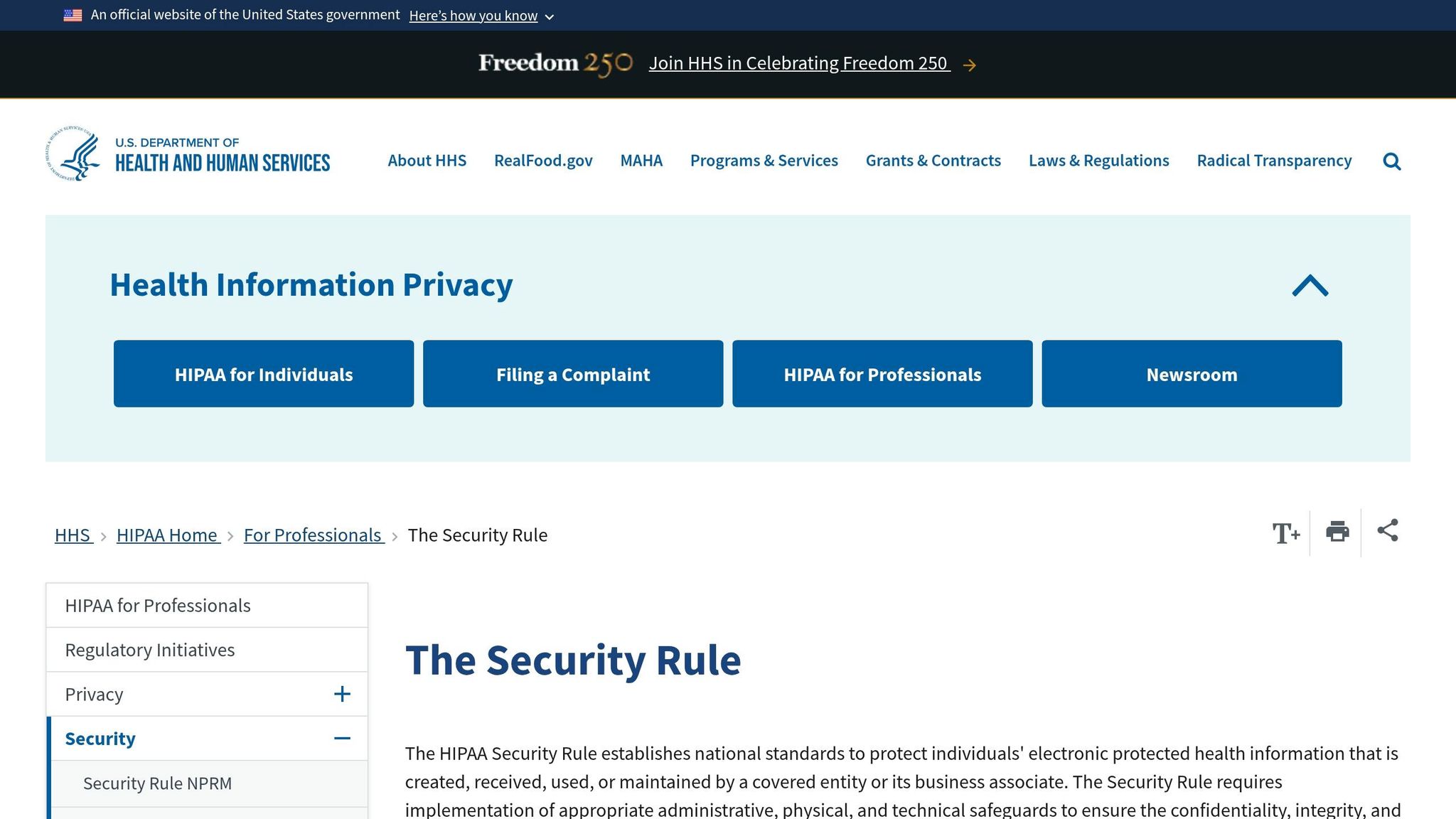 HIPAA Security Rule