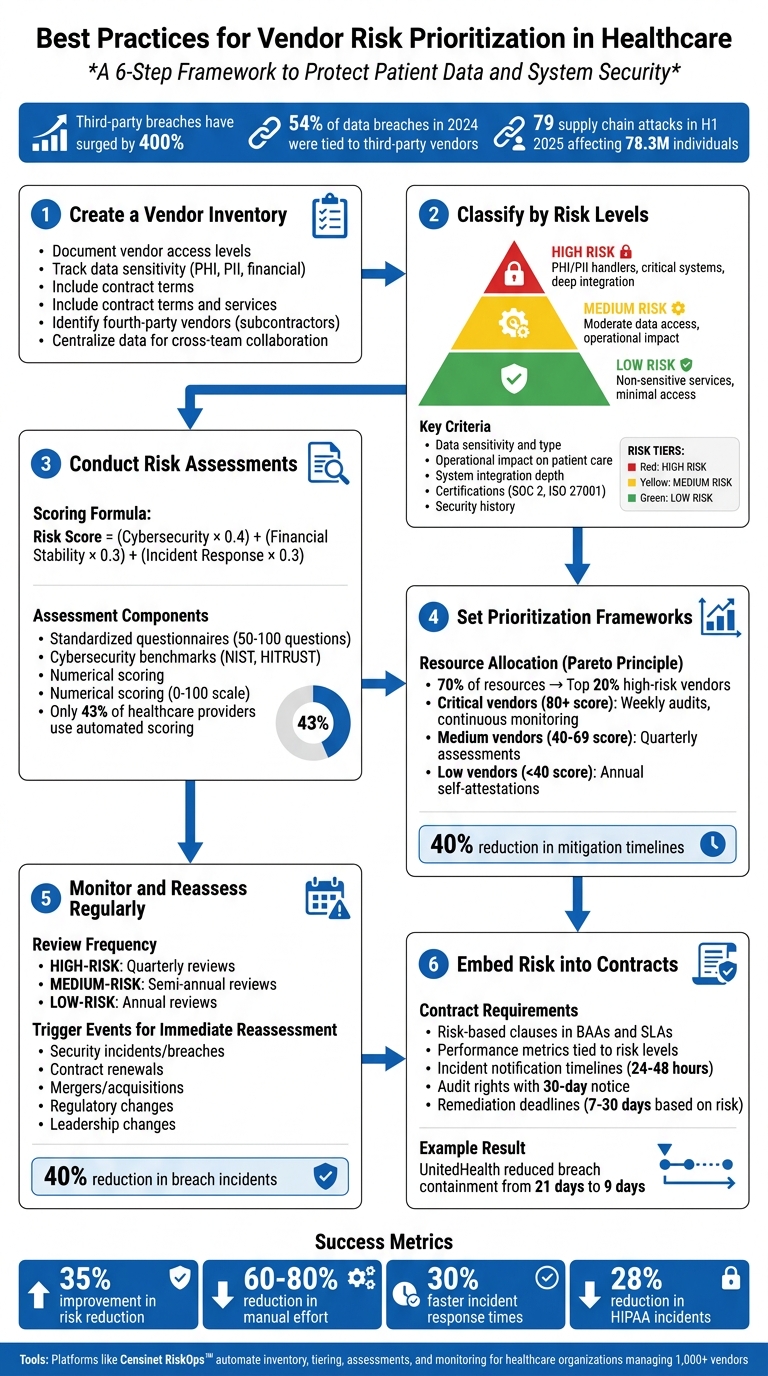 6-Step Vendor Risk Prioritization Framework for Healthcare Organizations