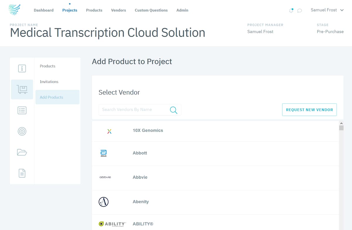 Screenshot of Censinet software platform