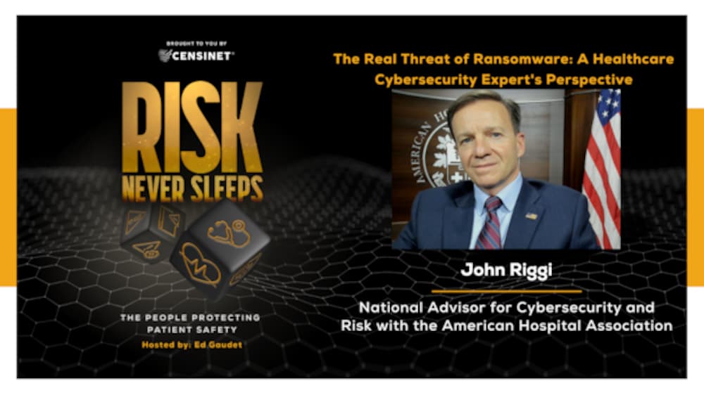 Risk Never Sleeps podcast John Riggi episode promotional image
