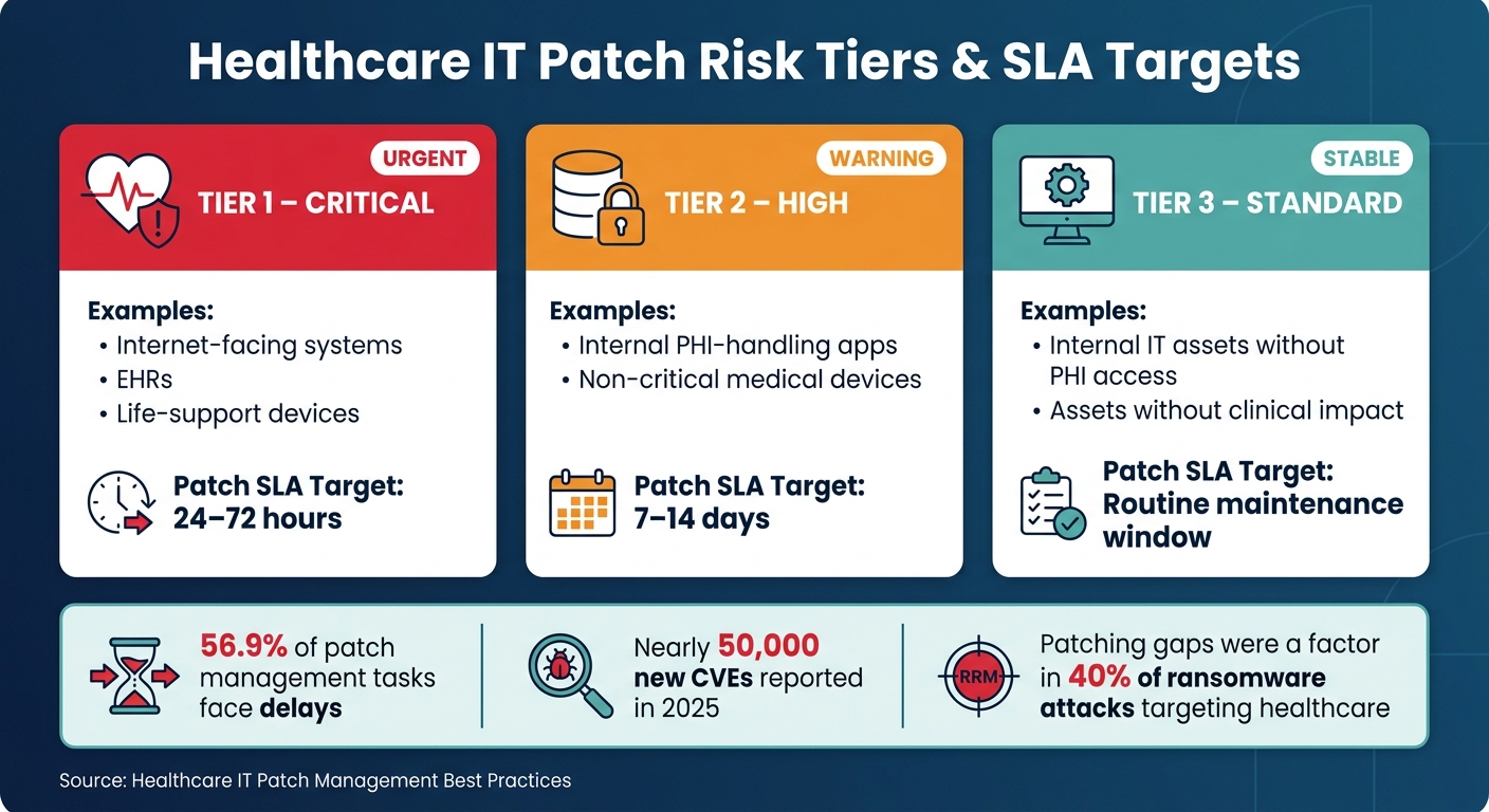 Healthcare IT Patch Management: Asset Tiers & SLA Targets