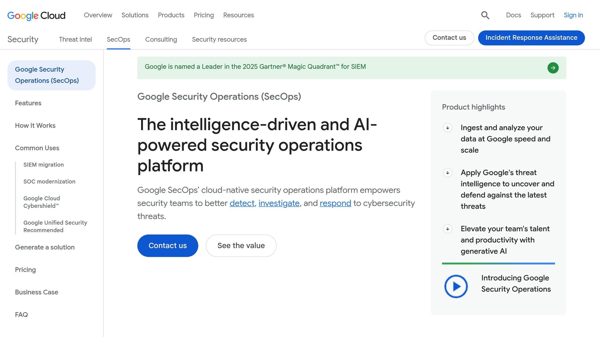 Google Security Operations