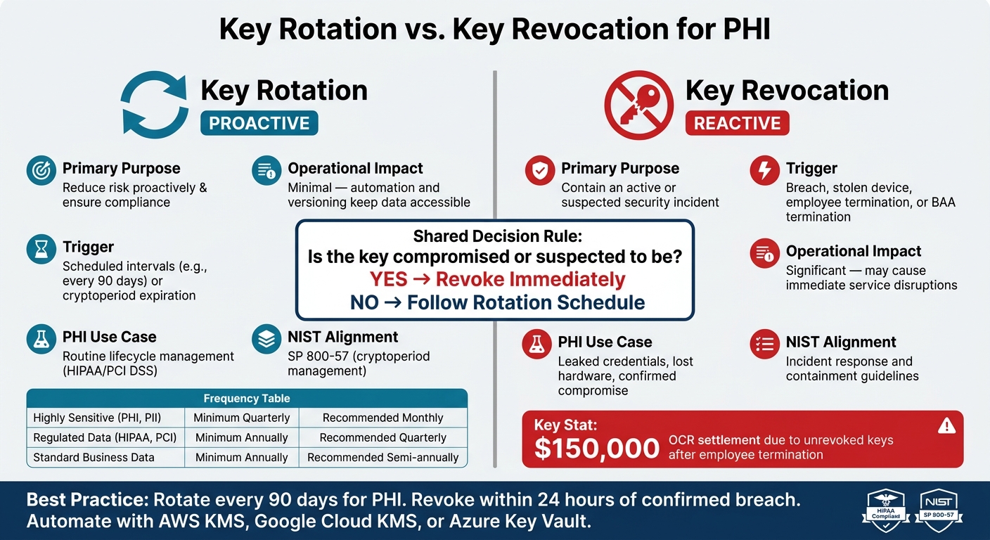 Key Rotation vs. Key Revocation for PHI: Side-by-Side Comparison