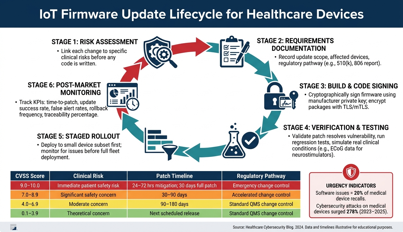 IoT Firmware Update Lifecycle for Healthcare Devices