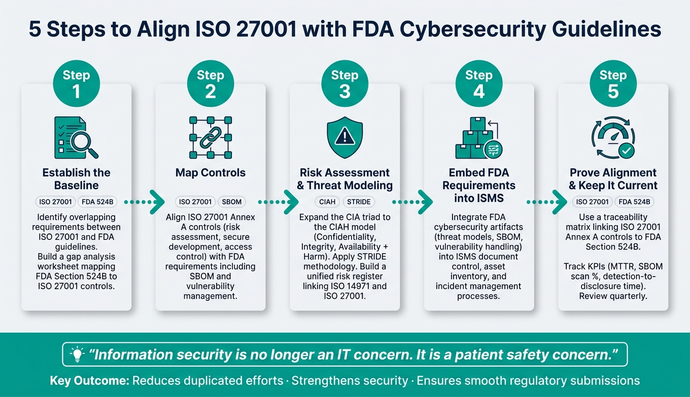 5 Steps to Align ISO 27001 with FDA Cybersecurity Guidelines
