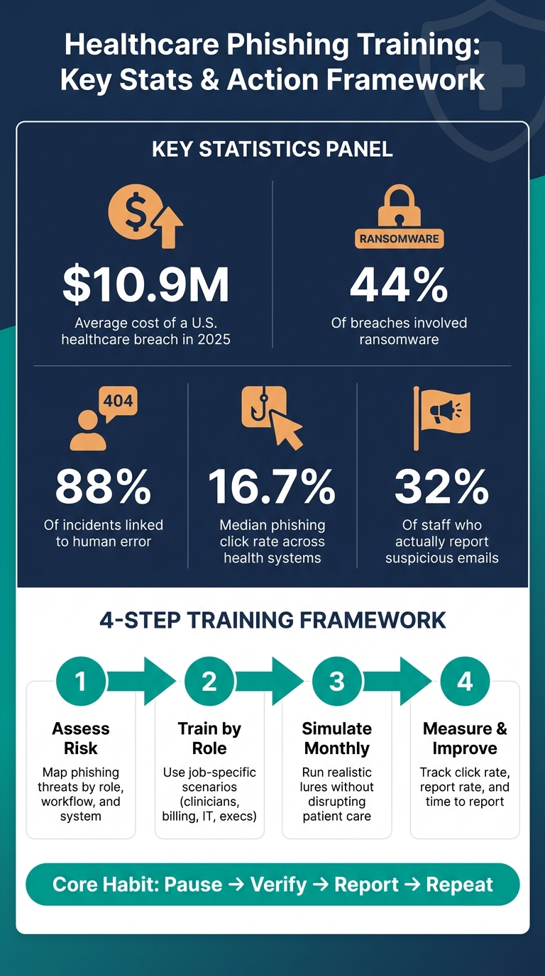 Healthcare Phishing Risk: Key Stats & Training Framework