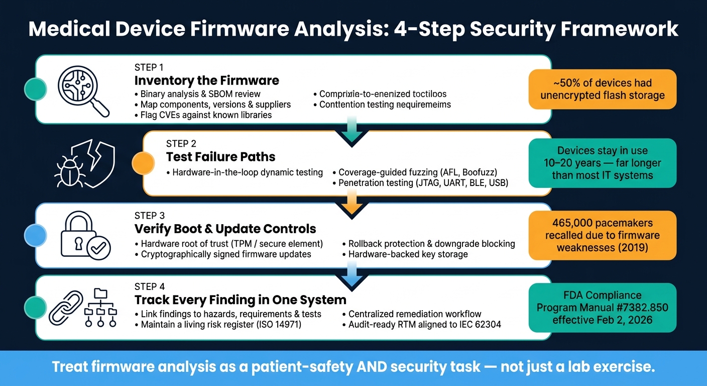 Medical Device Firmware Analysis: 4-Step Security Framework