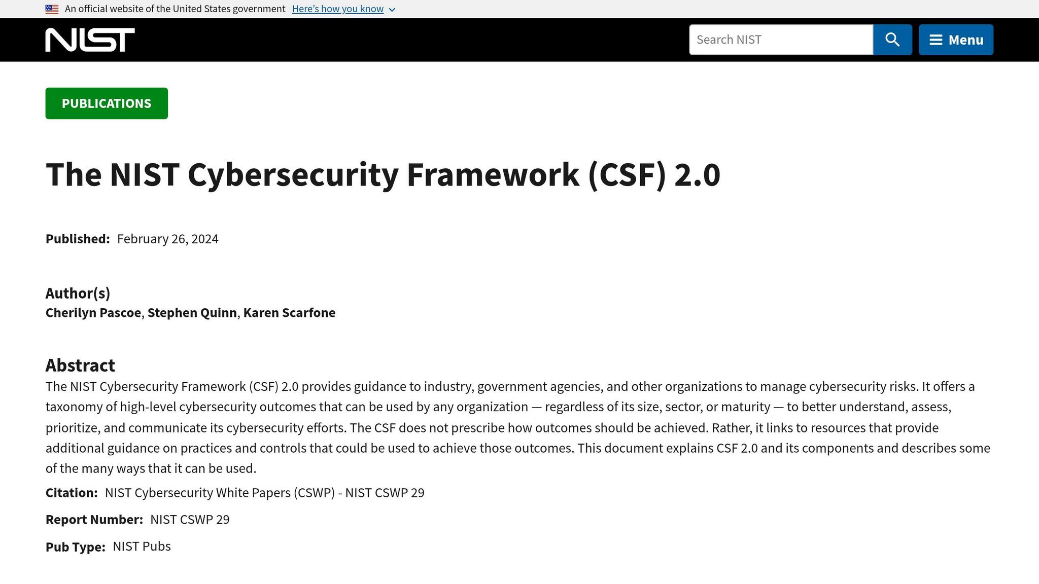 NIST Cybersecurity Framework