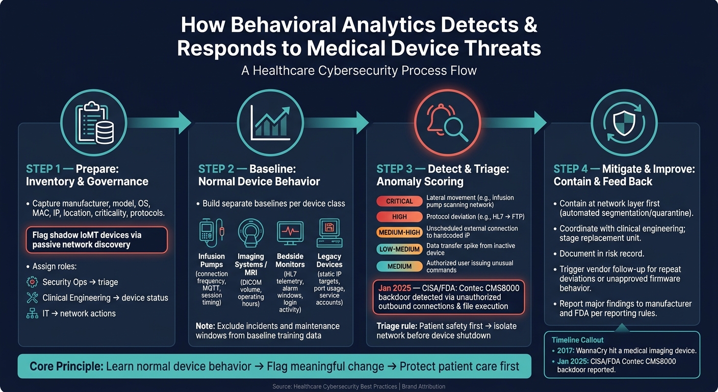How Behavioral Analytics Detects & Responds to Medical Device Threats