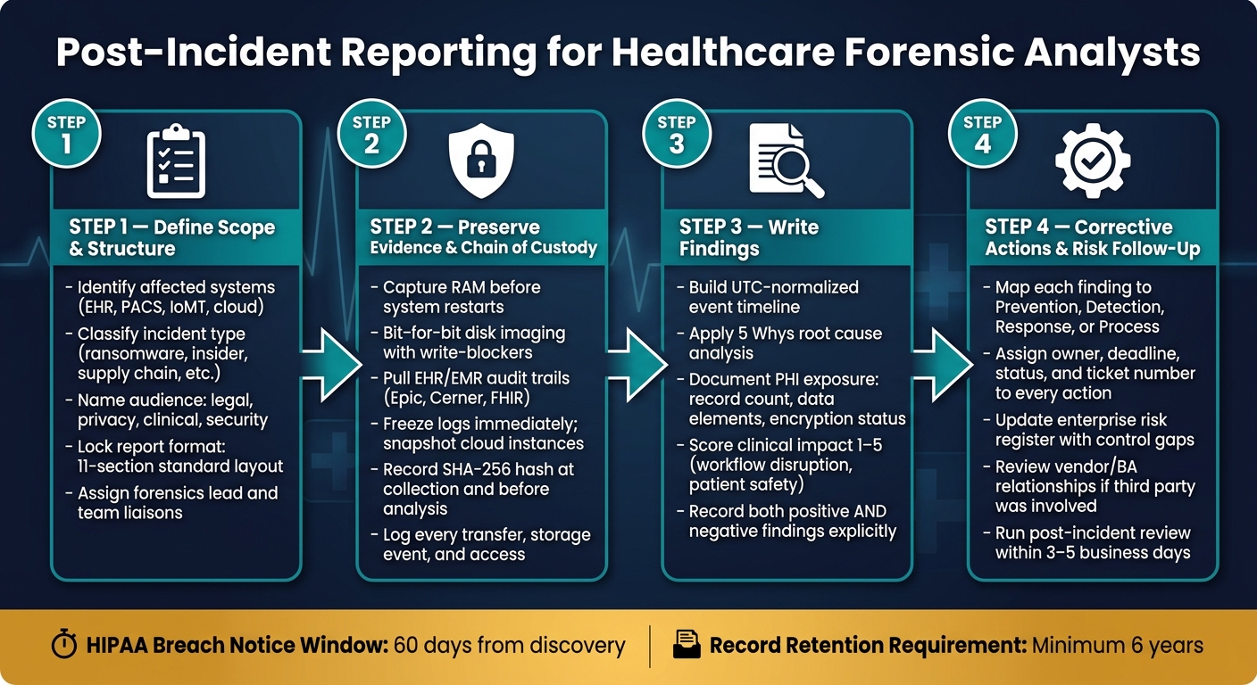 Healthcare DFIR Report: 4-Step Post-Incident Reporting Process