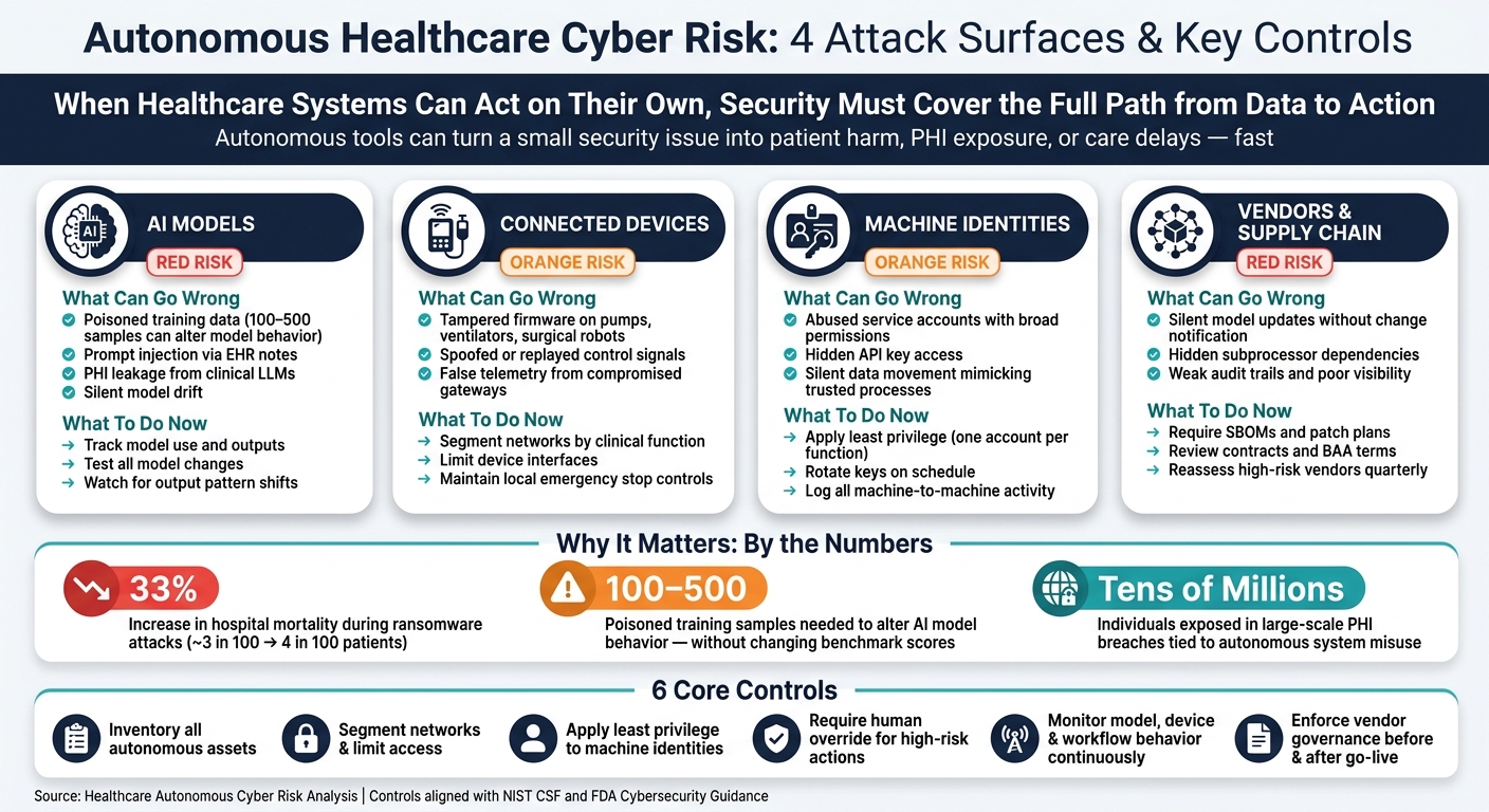 Autonomous Healthcare Cyber Risk: 4 Attack Surfaces & Key Controls