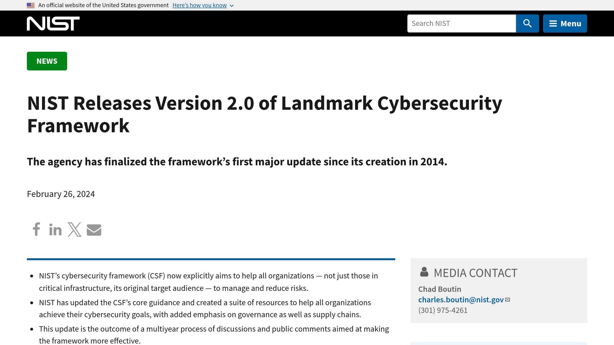 NIST CSF 2.0