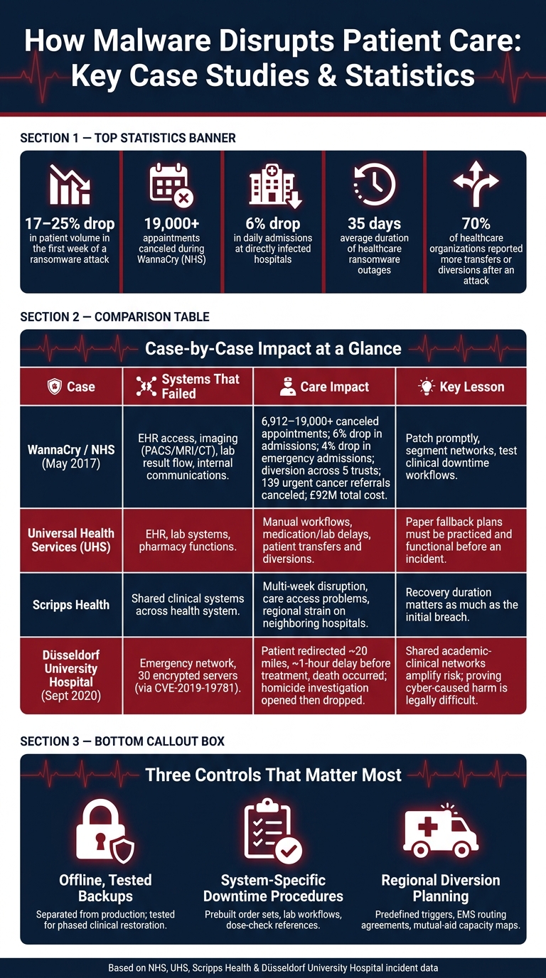 Hospital Malware Attacks: Case Study Comparison & Key Statistics
