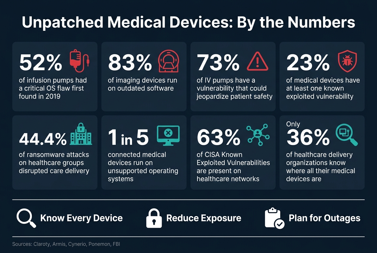 Unpatched Medical Devices: Key Cybersecurity & Patient Safety Statistics