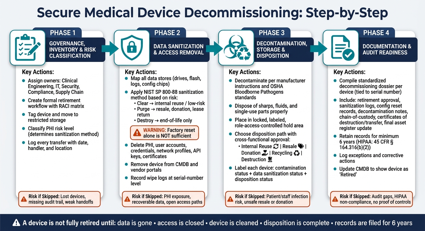 Medical Device Decommissioning: 4-Step Secure Retirement Process