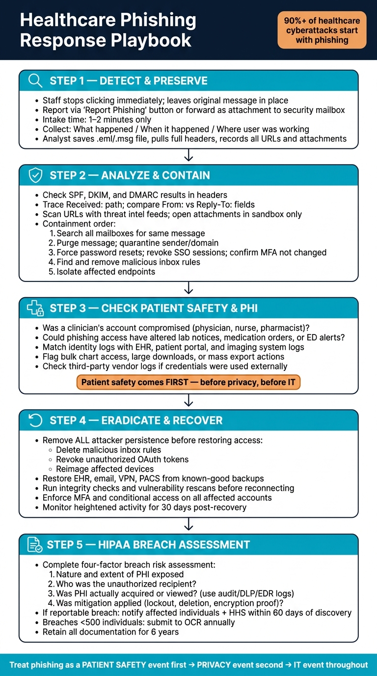 Healthcare Phishing Response Playbook: 5-Step Incident Workflow