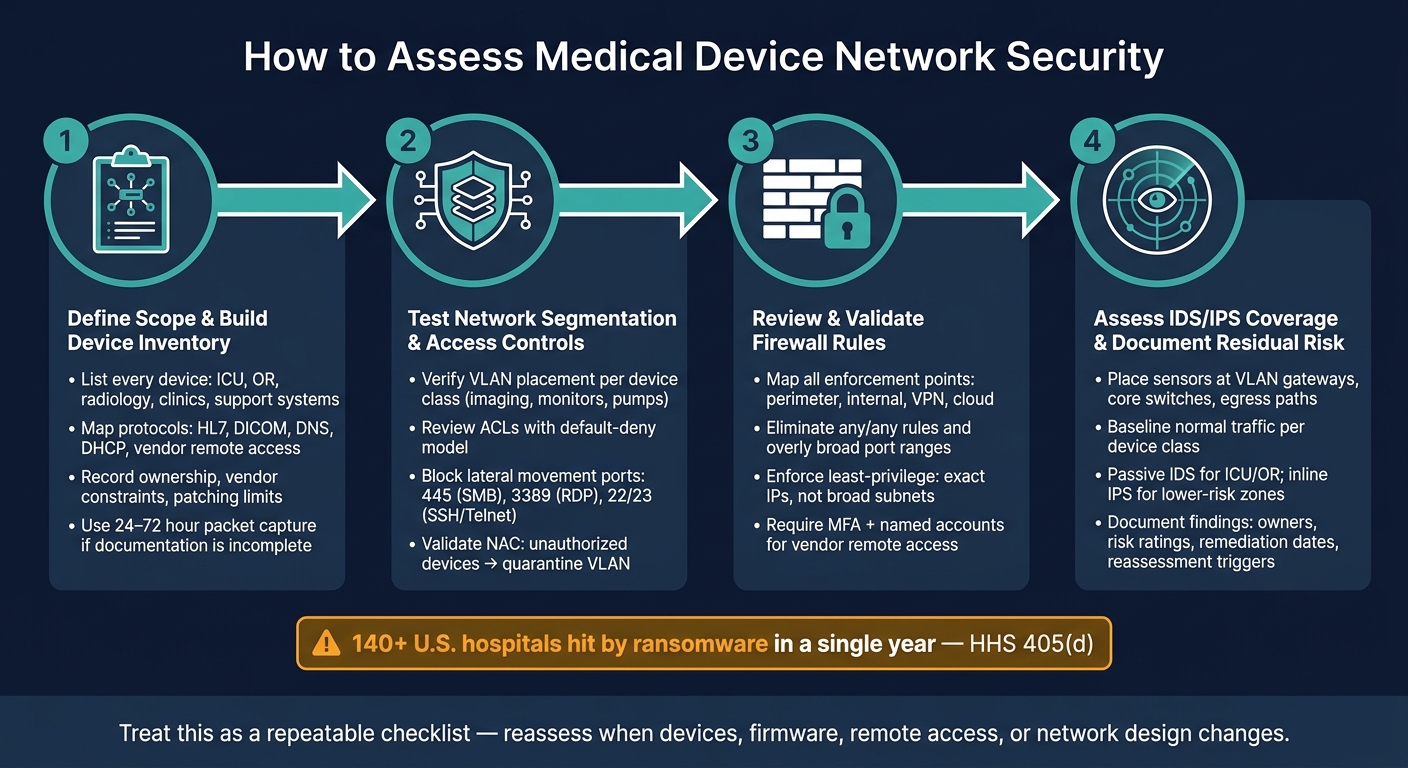 Medical Device Network Security Assessment: 4-Step Process