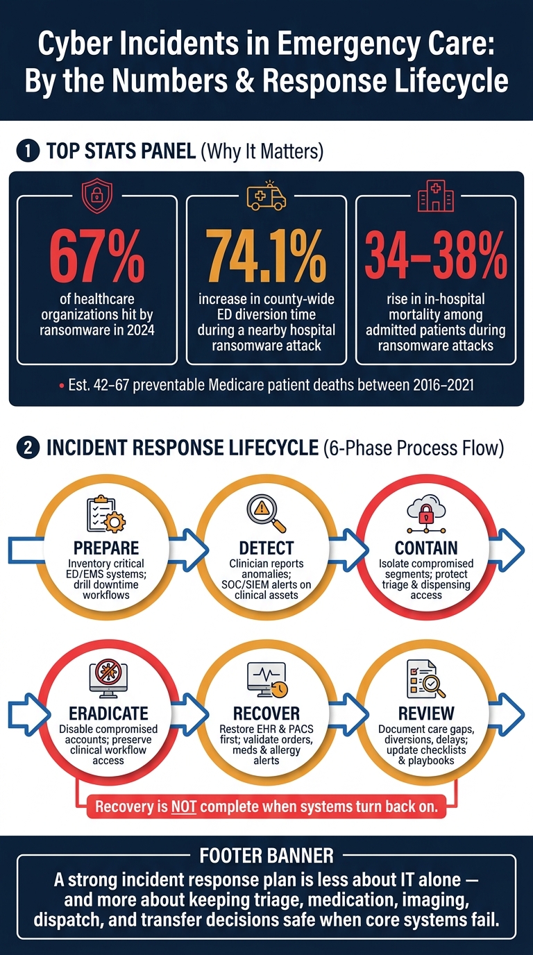 Cyber Attacks on Emergency Care: Patient Safety Stats & Response Lifecycle
