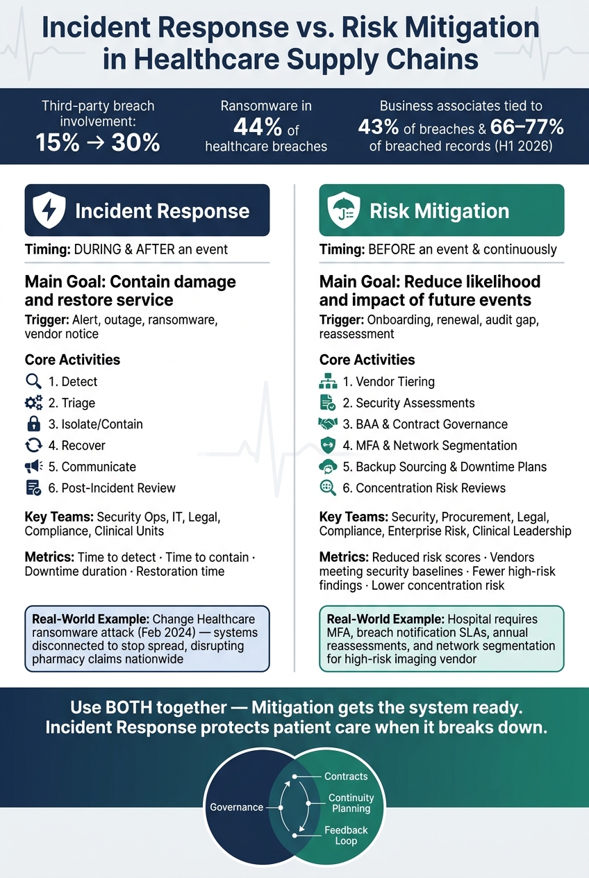 Incident Response vs. Risk Mitigation in Healthcare Supply Chains