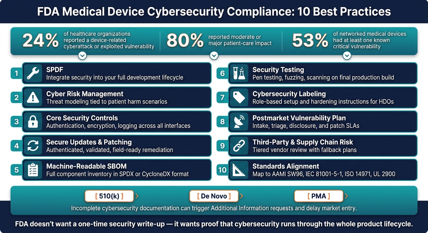 FDA Medical Device Cybersecurity Compliance: 10 Best Practices