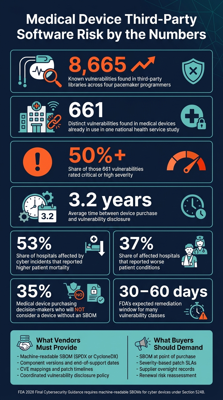 Medical Device Third-Party Software Risk: Key FDA Stats & Procurement Facts