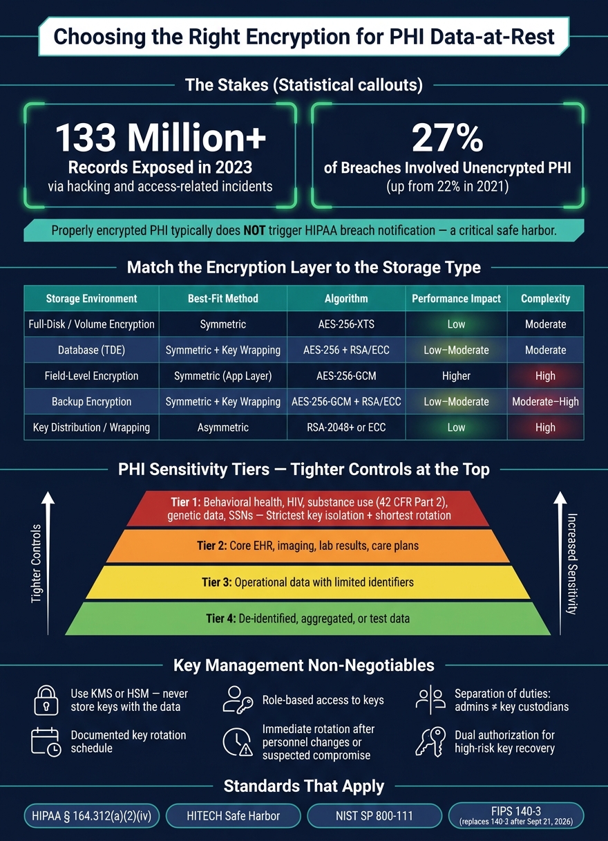 PHI Encryption Methods by Use Case: Healthcare Data-at-Rest Guide