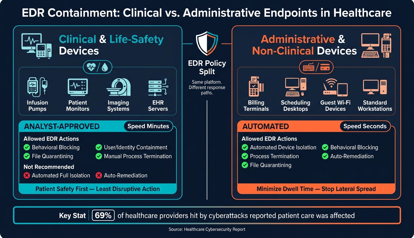 EDR Containment Methods for Healthcare: Clinical vs. Administrative Endpoints