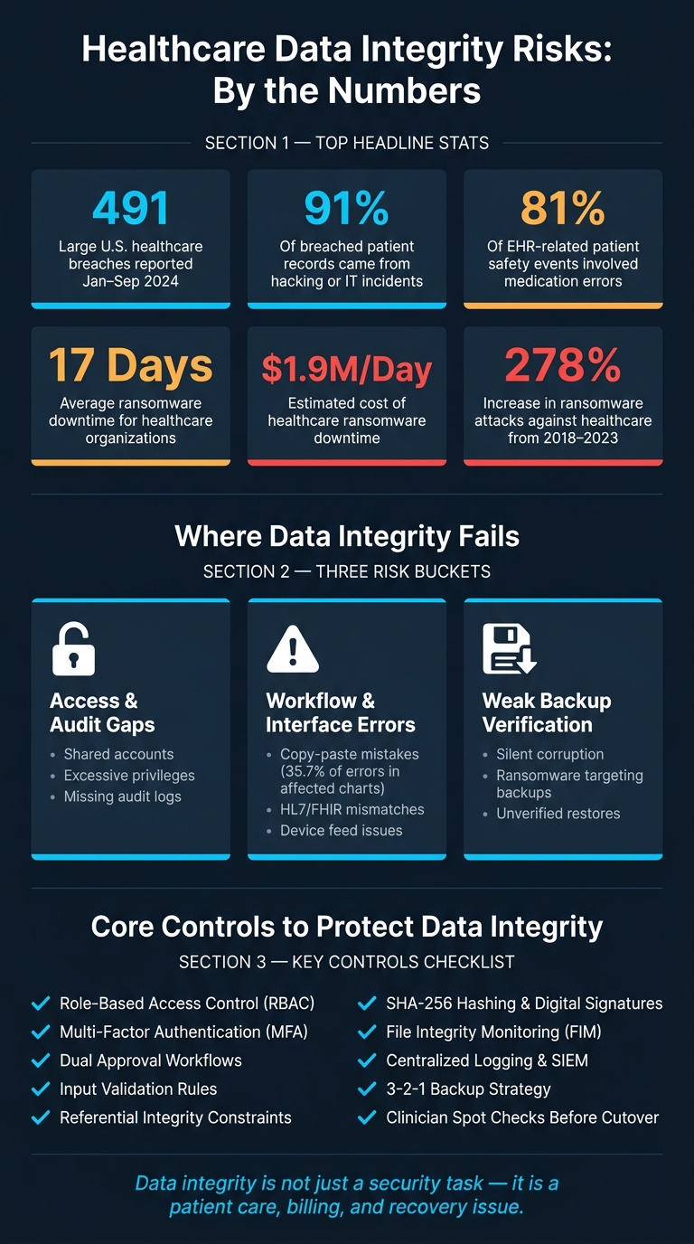 Healthcare Data Integrity Risks: Key Stats & Failure Points