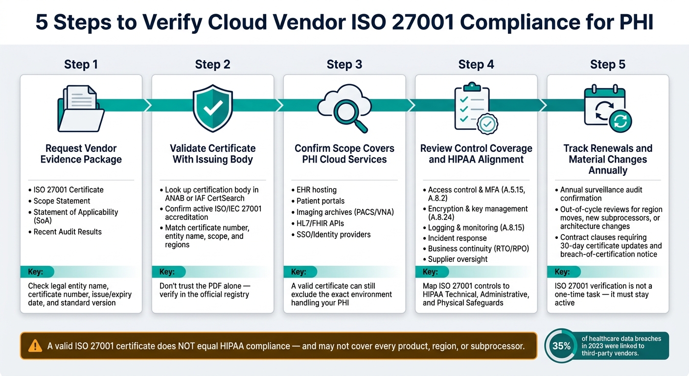 5 Steps to Verify Cloud Vendor ISO 27001 Compliance for PHI