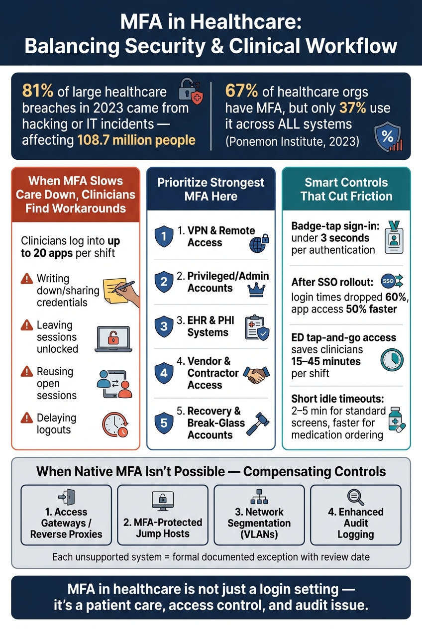 MFA in Healthcare: High-Risk Access Points vs. Low-Friction Clinical Use