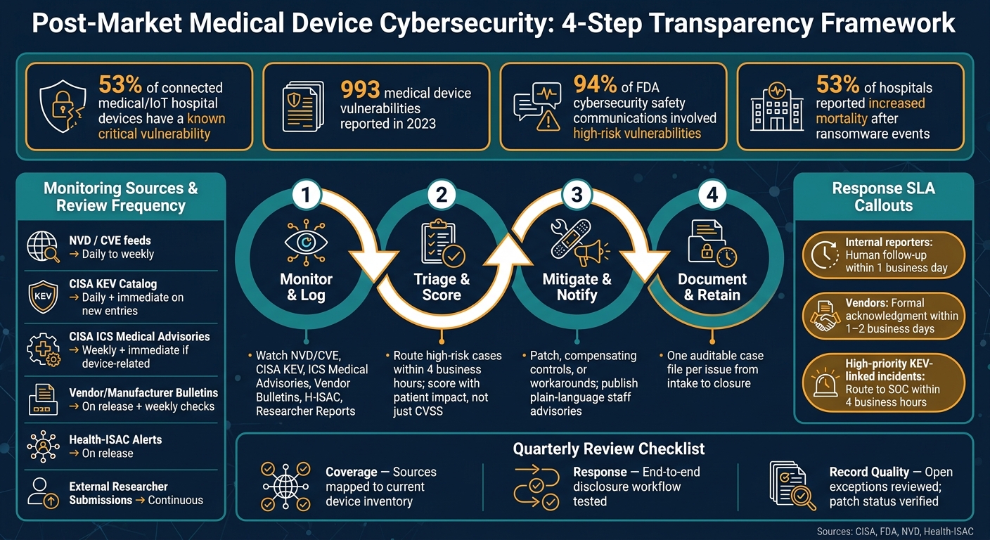 Post-Market Medical Device Cybersecurity: 4-Step Transparency Framework