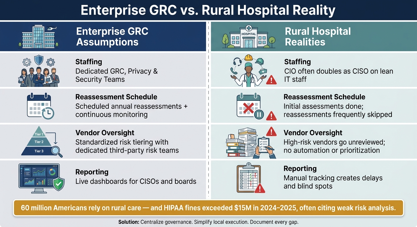 Enterprise GRC vs. Rural Hospital Reality: Bridging the Gap